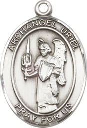 [7378SS] Sterling Silver Saint Uriel the Archangel Medal