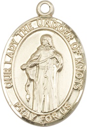 [7383GF] 14kt Gold Filled Our Lady of Knots Medal