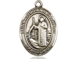[7385SS] Sterling Silver Saint Raymond of Penafort Medal