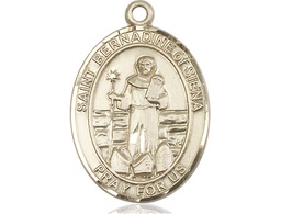 [7387GF] 14kt Gold Filled Saint Bernadine of Sienna Medal