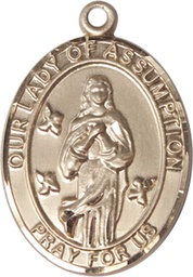 [7388GF] 14kt Gold Filled Our Lady of Assumption Medal