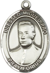 [7389SS] Sterling Silver Blessed Miguel Pro Medal