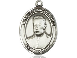 [7389SS] Sterling Silver Blessed Miguel Pro Medal