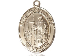 [7392GF] 14kt Gold Filled Saint Jacob of Nisibis Medal