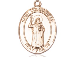 [7399GF] 14kt Gold Filled Saint Columbkille Medal