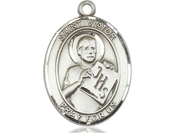 [7408SS] Sterling Silver Saint Viator of Bergamo Medal