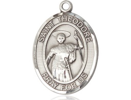 [7415SS] Sterling Silver Saint Theodore Stratelates Medal