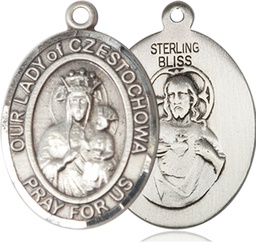 [7421SS] Sterling Silver Our Lady of Czestochowa Medal