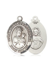 [7421SS] Sterling Silver Our Lady of Czestochowa Medal