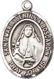 [7428SS] Sterling Silver Saint Maria Bertilla Boscardin Medal