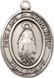 [7431SS] Sterling Silver Our Lady Of Good Help Medal