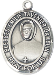 [7437SS] Sterling Silver Blessed Emilie Tavernier Gamelin Medal