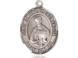 [7445SS] Sterling Silver Saint Edmund of East Anglia Medal