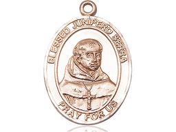 [7454GF] 14kt Gold Filled Saint Junipero Serra Medal