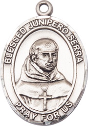 [7454SS] Sterling Silver Saint Junipero Serra Medal