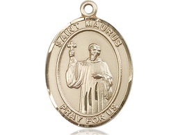 [7241GF] 14kt Gold Filled Saint Maurus Medal