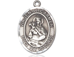 [7243SPSS] Sterling Silver Virgen del Carmen Medal
