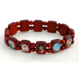 [BP06] Brazilian Wood Saints Bracelet, Brown