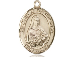 [7247GF] 14kt Gold Filled Our Lady of the Railroad Medal