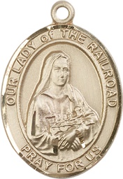 [7247GF] 14kt Gold Filled Our Lady of the Railroad Medal