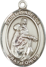 [7250SS] Sterling Silver Saint Isabella of Portugal Medal