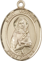 [7253GF] 14kt Gold Filled Saint Victoria Medal