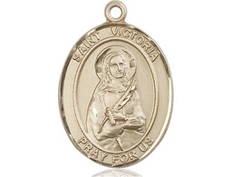 [7253GF] 14kt Gold Filled Saint Victoria Medal