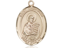 [7257GF] 14kt Gold Filled Saint Christian Demosthenes Medal