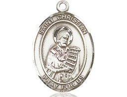 [7257SS] Sterling Silver Saint Christian Demosthenes Medal