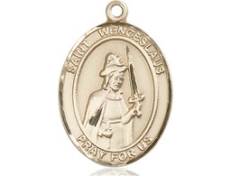 [7273GF] 14kt Gold Filled Saint Wenceslaus Medal