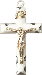 [2624GF/SS] Two-Tone GF/SS Crucifix Medal