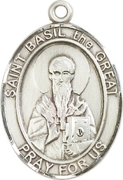 [7275SS] Sterling Silver Saint Basil the Great Medal