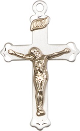 [2651GF/SS] Two-Tone GF/SS Crucifix Medal