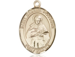[7279GF] 14kt Gold Filled Saint Gabriel Possenti Medal