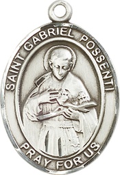 [7279SS] Sterling Silver Saint Gabriel Possenti Medal