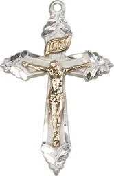 [2665GF/SS] Two-Tone GF/SS Crucifix Medal