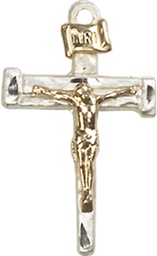 [2672GF/SS] Two-Tone GF/SS Nail Crucifix Medal