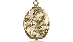 [3000GF] 14kt Gold Filled Madonna &amp; Child Medal