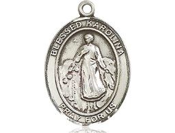 [7283SS] Sterling Silver Blessed Karolina Kozkowna Medal