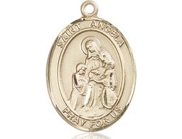 [7284GF] 14kt Gold Filled Saint Angela Merici Medal