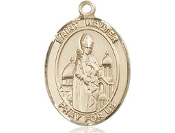 [7285GF] 14kt Gold Filled Saint Walter of Pontnoise Medal
