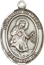 [7289SS] Sterling Silver Our Lady of Mercy Medal