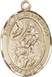 [7291GF] 14kt Gold Filled Saint Peter Nolasco Medal