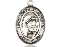[7295SS] Sterling Silver Saint Teresa of Calcutta Medal