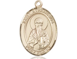 [7296GF] 14kt Gold Filled Saint Athanasius Medal