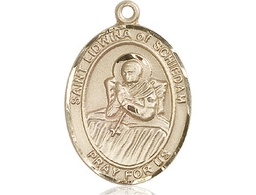 [7297GF] 14kt Gold Filled Saint Lidwina of Schiedam Medal