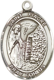 [7298SS] Sterling Silver Saint Fiacre Medal