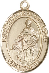 [7304GF] 14kt Gold Filled Saint Thomas of Villanova Medal