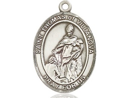 [7304SS] Sterling Silver Saint Thomas of Villanova Medal