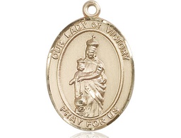 [7306GF] 14kt Gold Filled Our Lady of Victory Medal